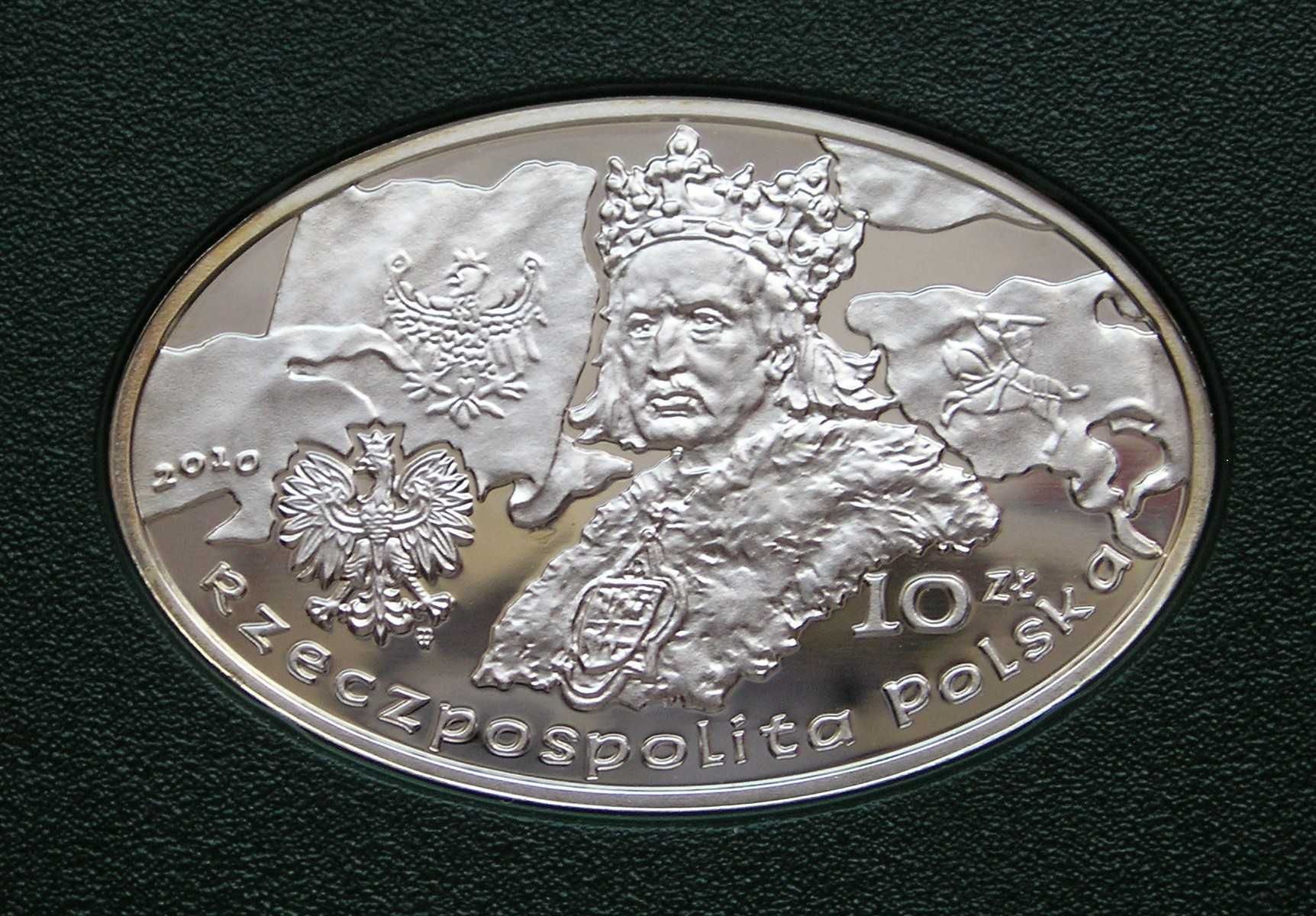 Polska 10 złotych 2010 - Bitwa Grunwald Jagiełło - srebro - stan 1