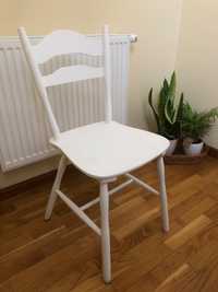 Krzesło drewniane białe 8 sztuk vintage