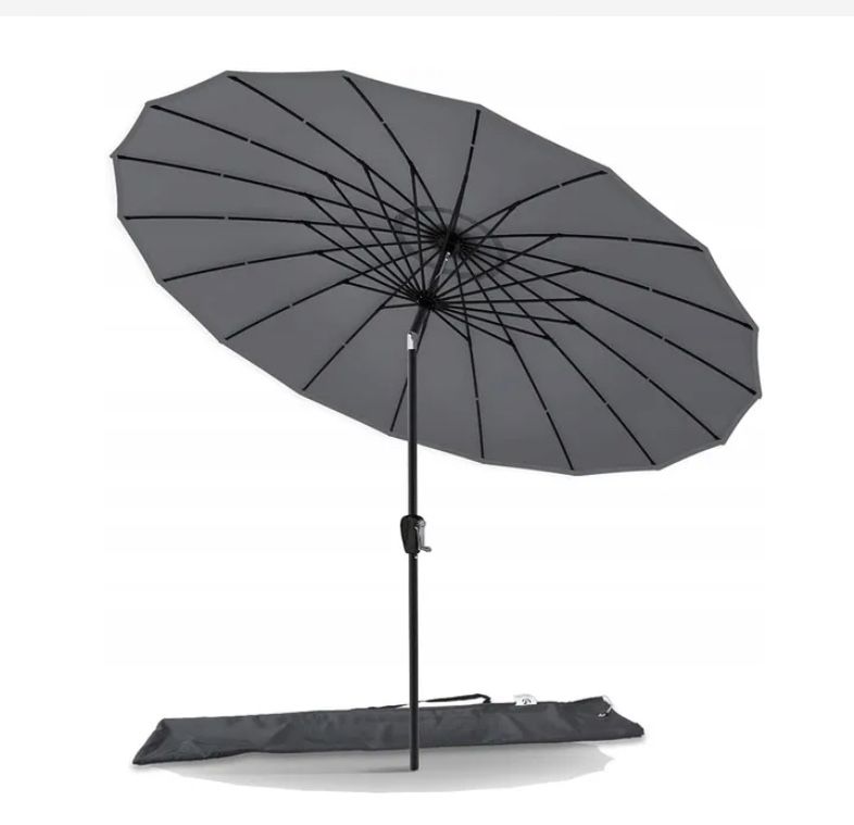 Parasol ogrodowy tarasowy 270 cm Vounot szary