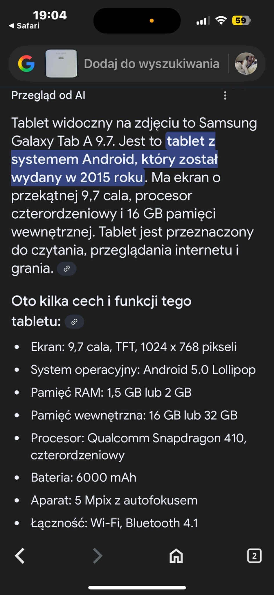 Tablet Samsung Galaxy