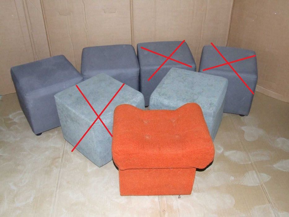 Pufy tapicerowane 4 szt. pufa stołek