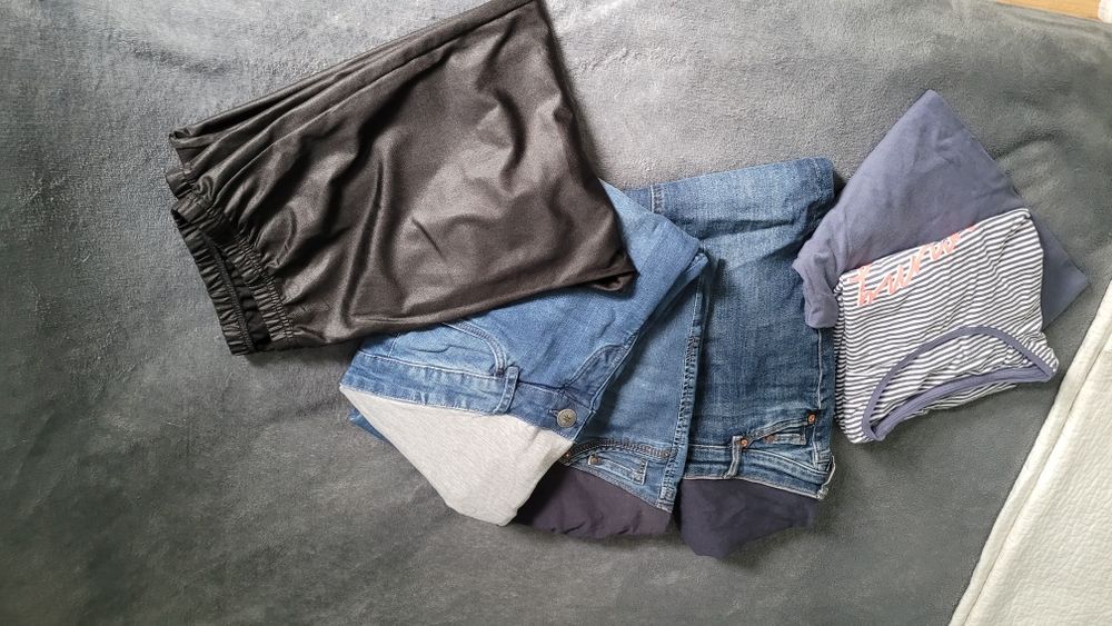 Zestaw ubrania ciążowe jeansy