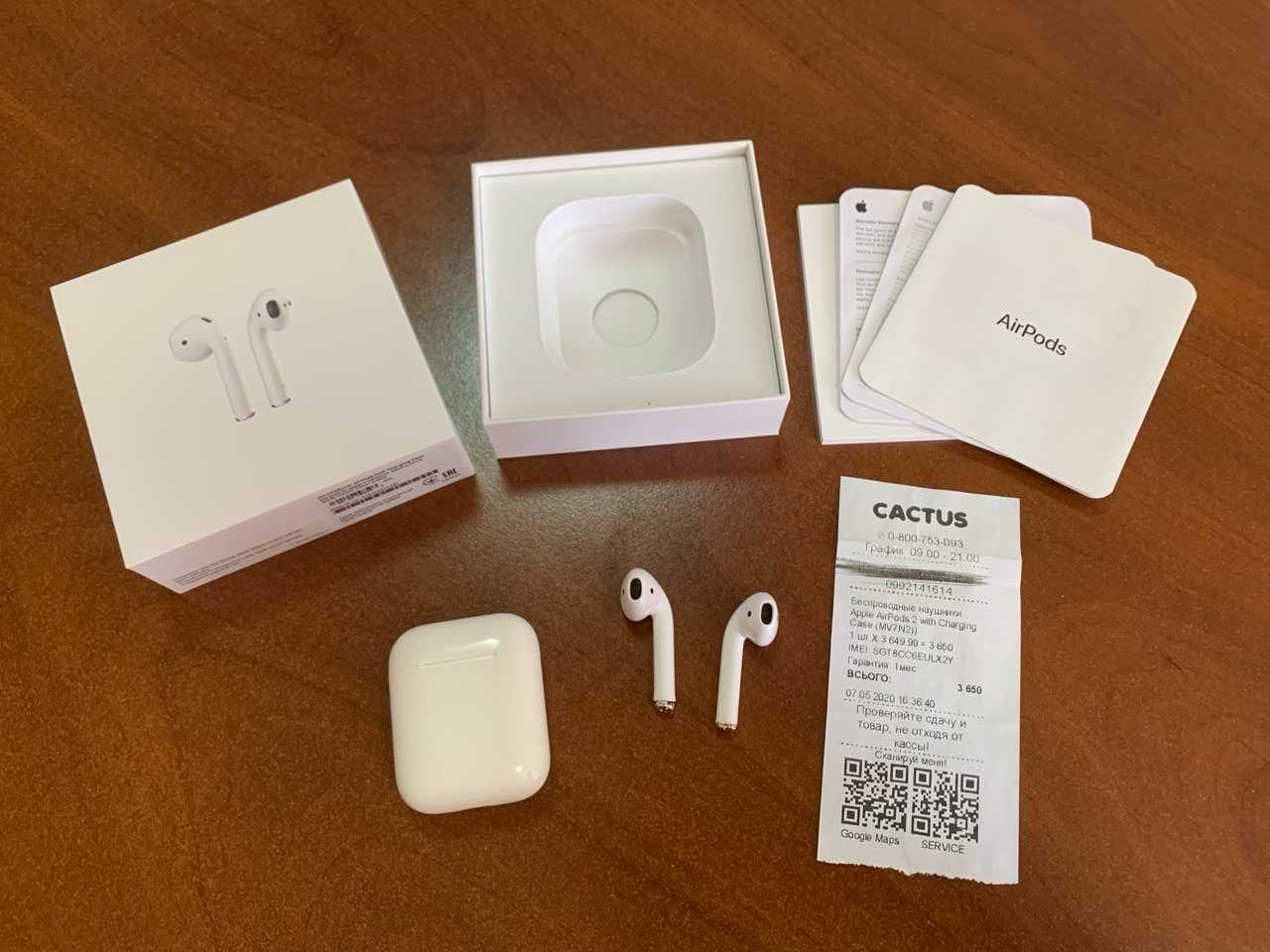 Наушники Apple AirPods 2 gen (MV7N2RU/A) - под ремонт / кейс ОРИГИНАЛ