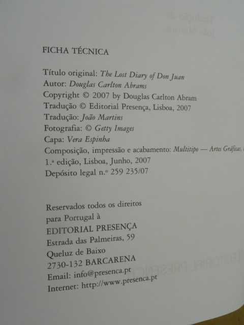 O Diário Perdido de Don Juan de Douglas Carlton Abrams - 1ª Edição
