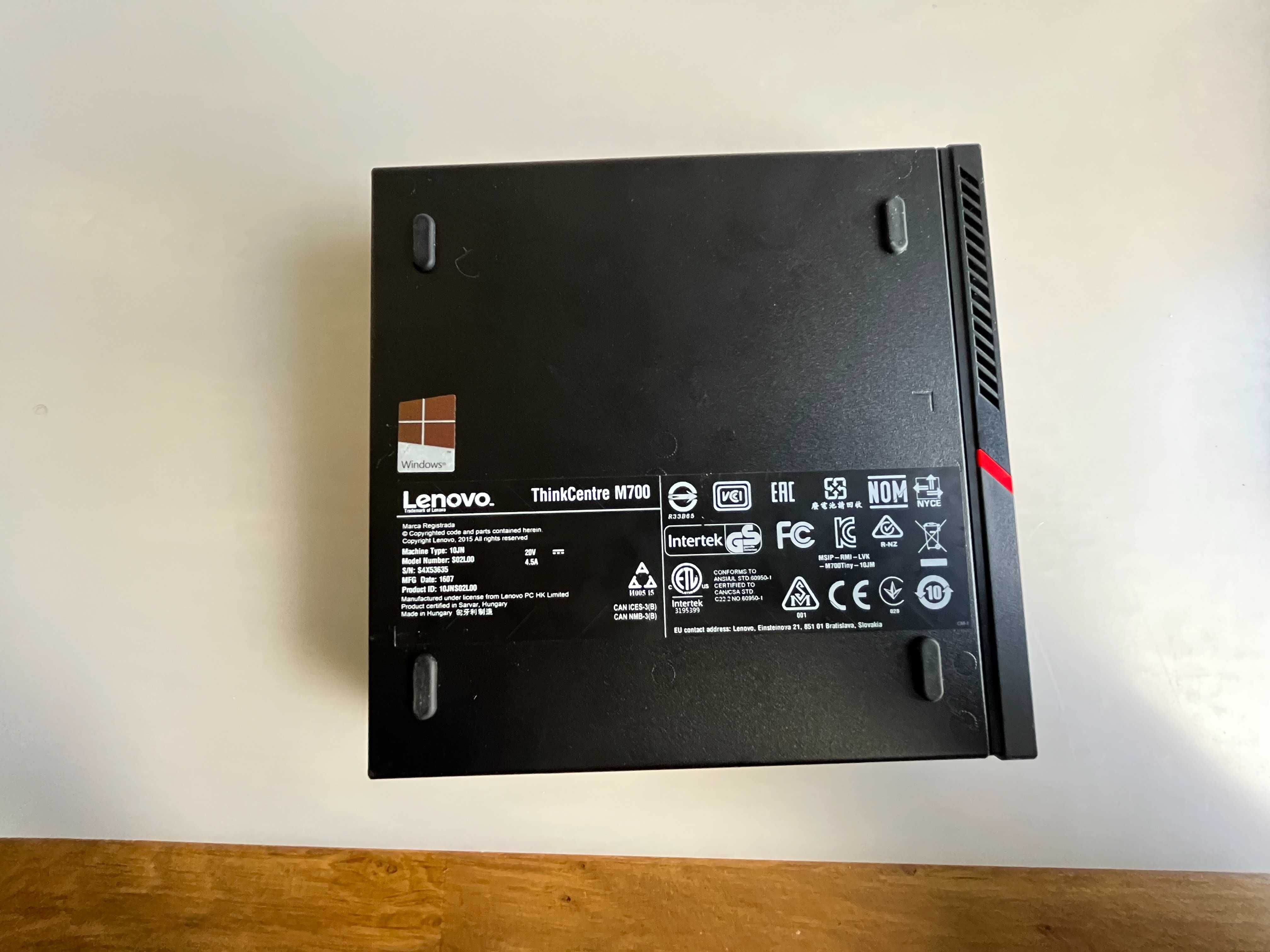 Tiny PC Lenovo M700 ThinkCentre Intel i5 4GB RAM 255GB SSD Impecável
