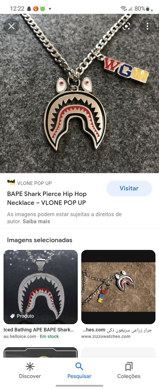 *BAIXA DE PREÇO* Vendo neckless/colar da bathing ape (bape)