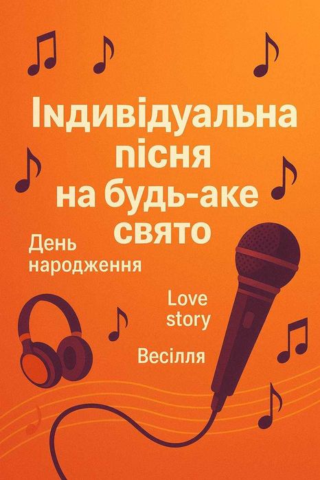 Створю авторську пісню на будь-яке свято