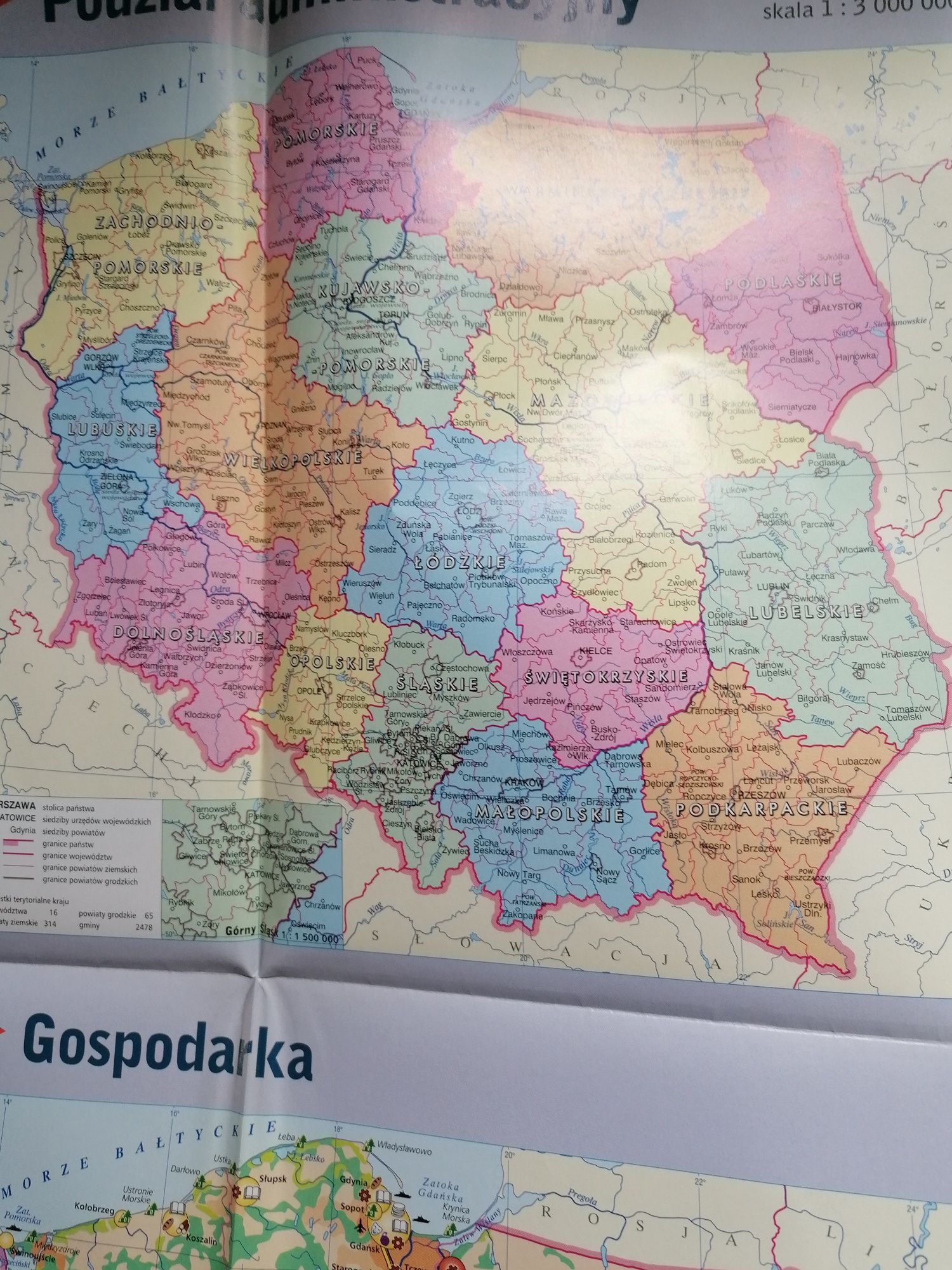 Mapa Polski z 2005 roku