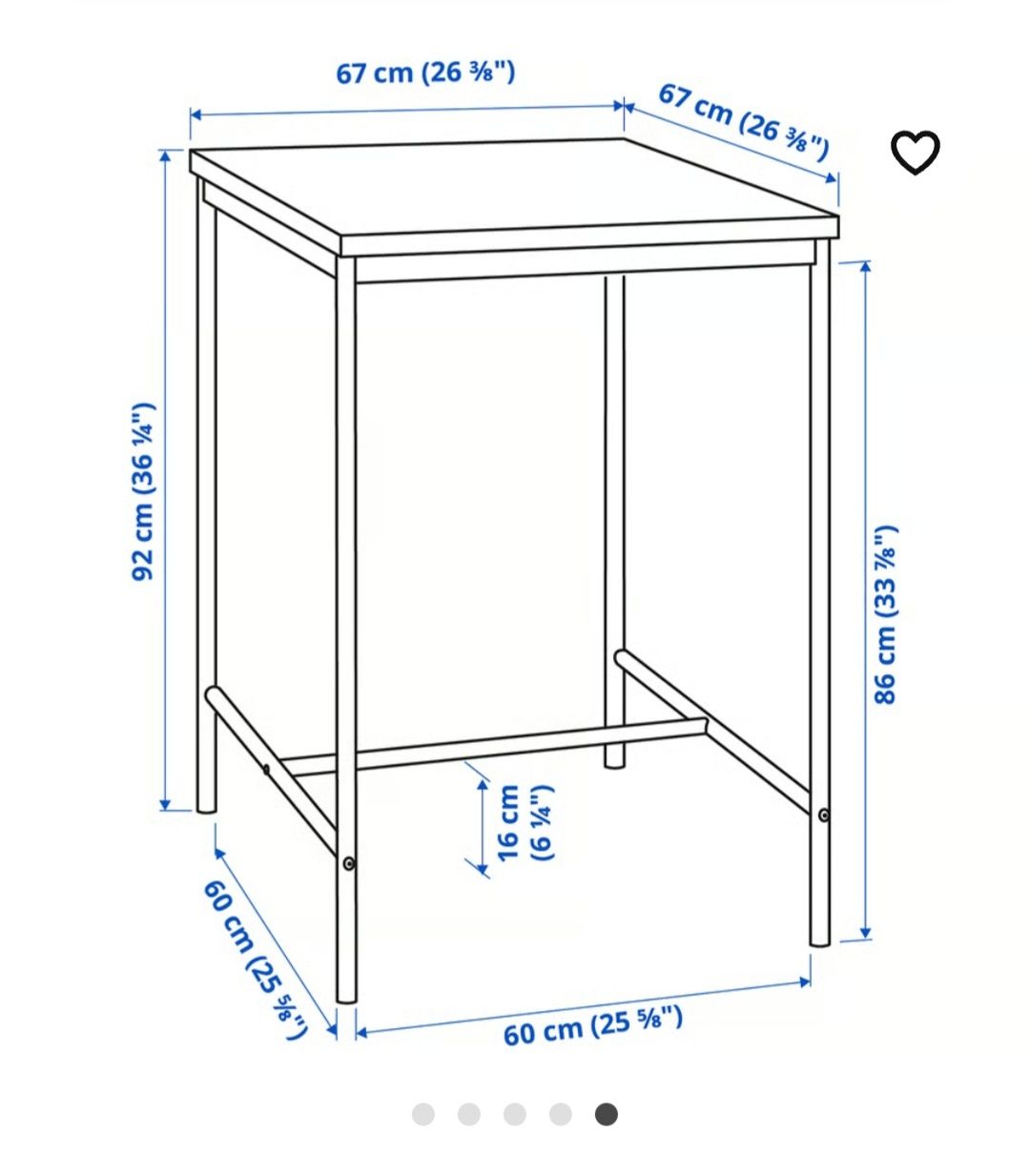 Mesa IKEA Sandsberg
