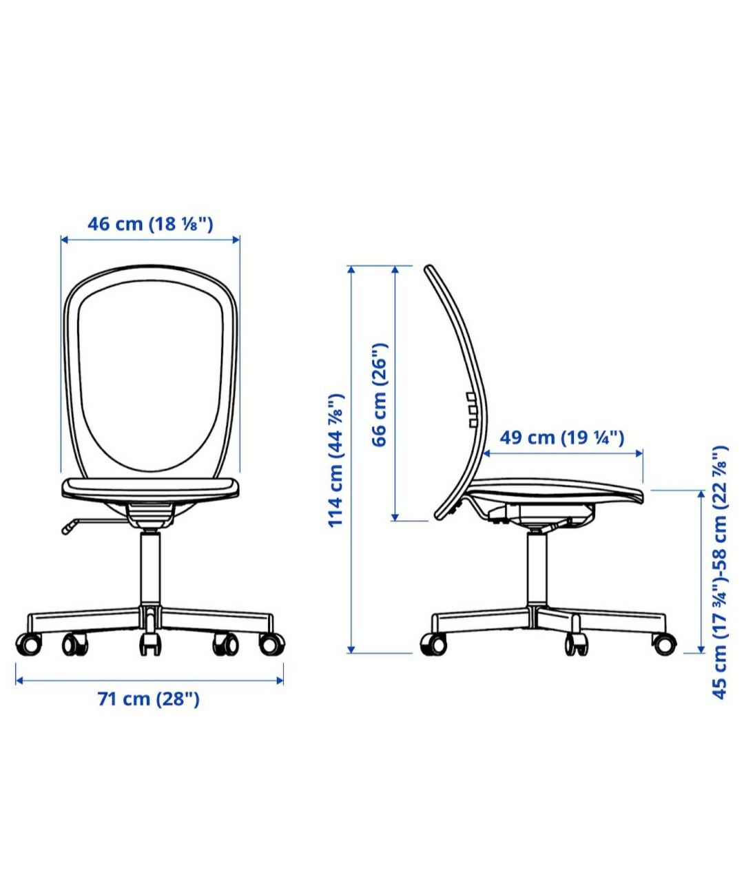 Fotel obrotowy do biurka flinton ikea