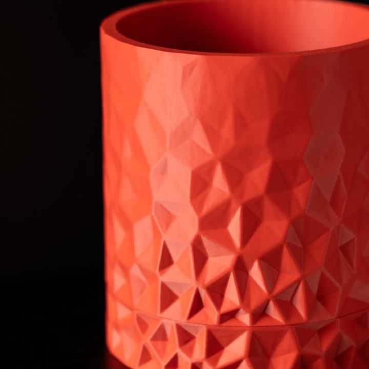 Vaso de Planta Voronoi 3D - Padrão Geométrico Moderno