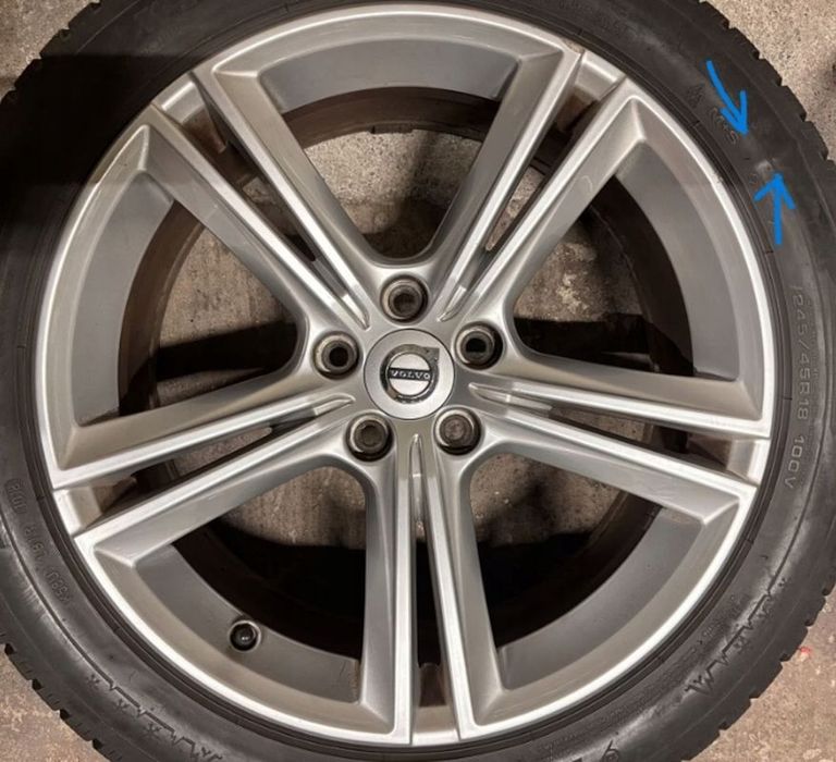 Koła felgi Volvo V90 S90/5x108 opony zimowe Dunlop 4x 245/45r18