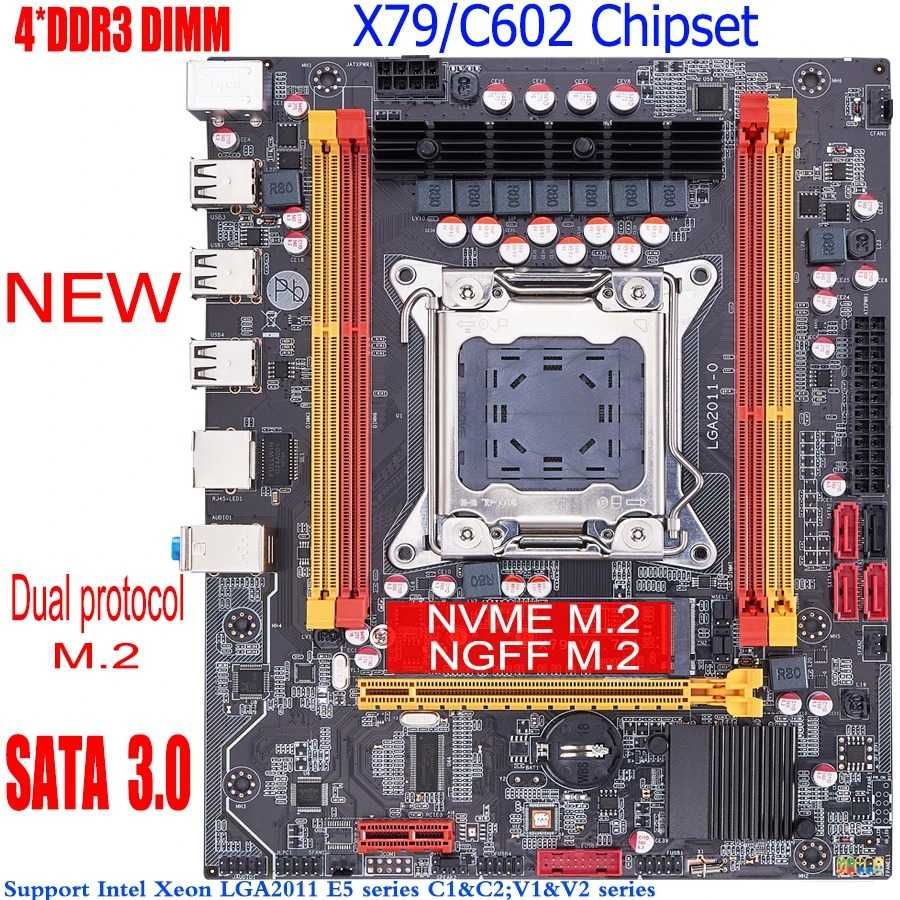 на Ноутбук Материнская плата x79 2011 NVME + ПРОЦ 20 ядер + 32 гб ОЗУ