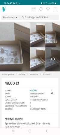 Kolczyki biżuteria ślubna