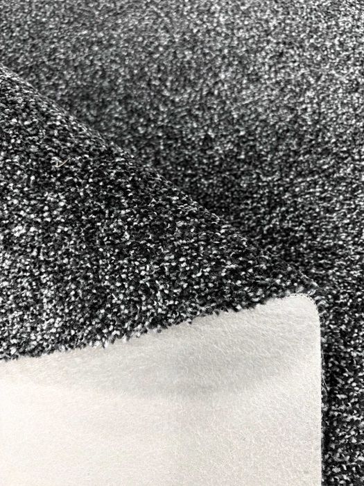 Wykładzina Dywanowa Gęsta Gruba Key West Melanż Czarno Szary Czarna