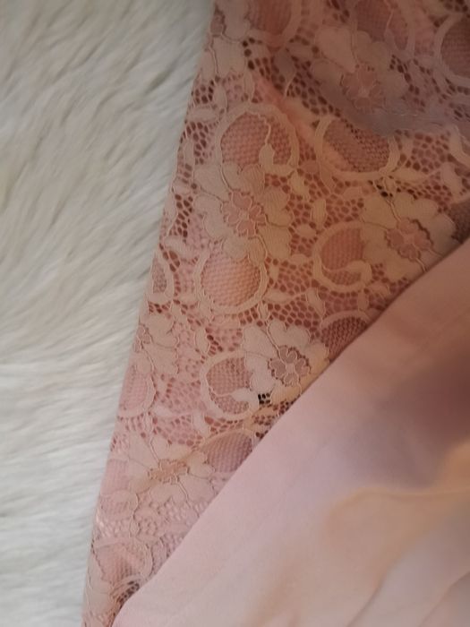 Różowy dłuższy płaszcz, rozmiar S