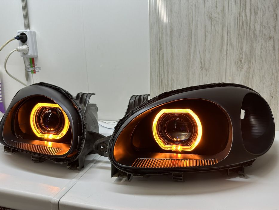 Мини линзы Н4 лед линзы лампы диодные  Led lins Led линзы Н4 полировка