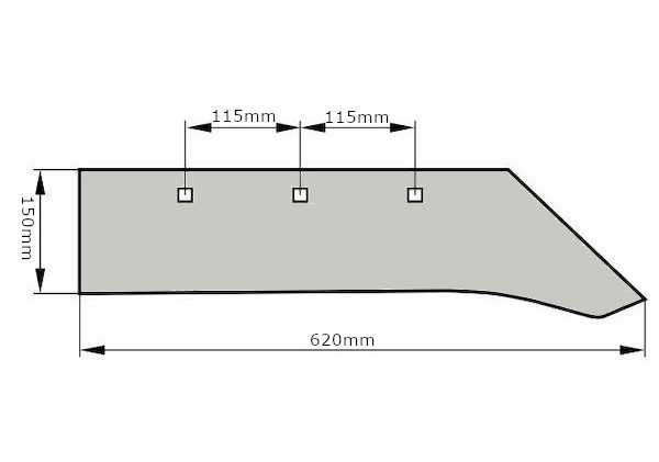 Lemiesz Pługa U006 Staltech Stanrol / PZ40 Agro-Masz