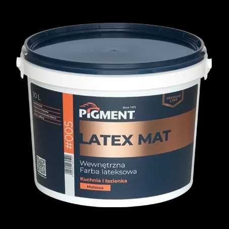 PIGMENT Farba lateksowa PREMIUM do ścian i sufitów LATEX MAT 10l