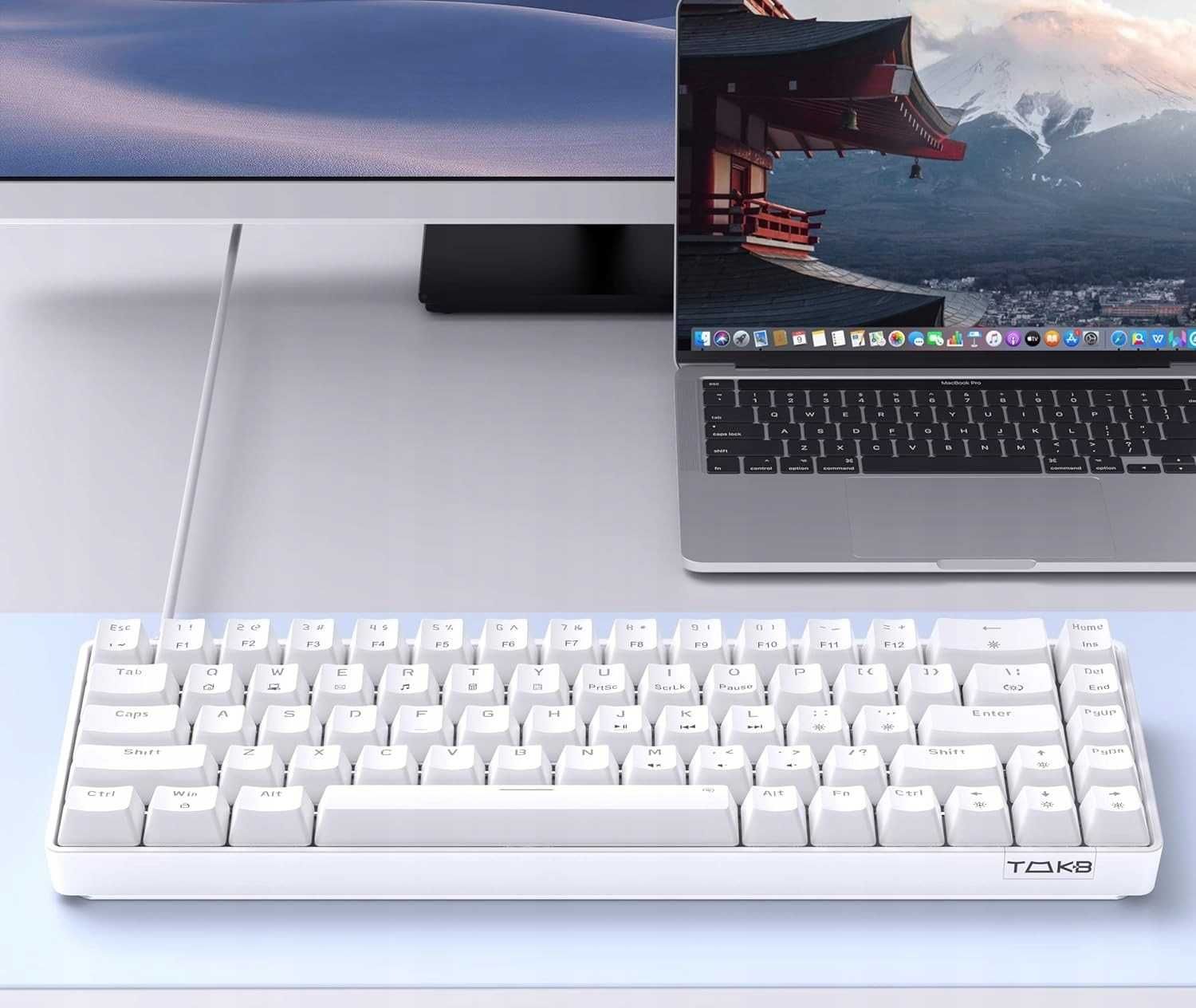 Klawiatura GAMINGOWA TMKB Y68SE 60% układ 68 QWERTY Podświetlenie