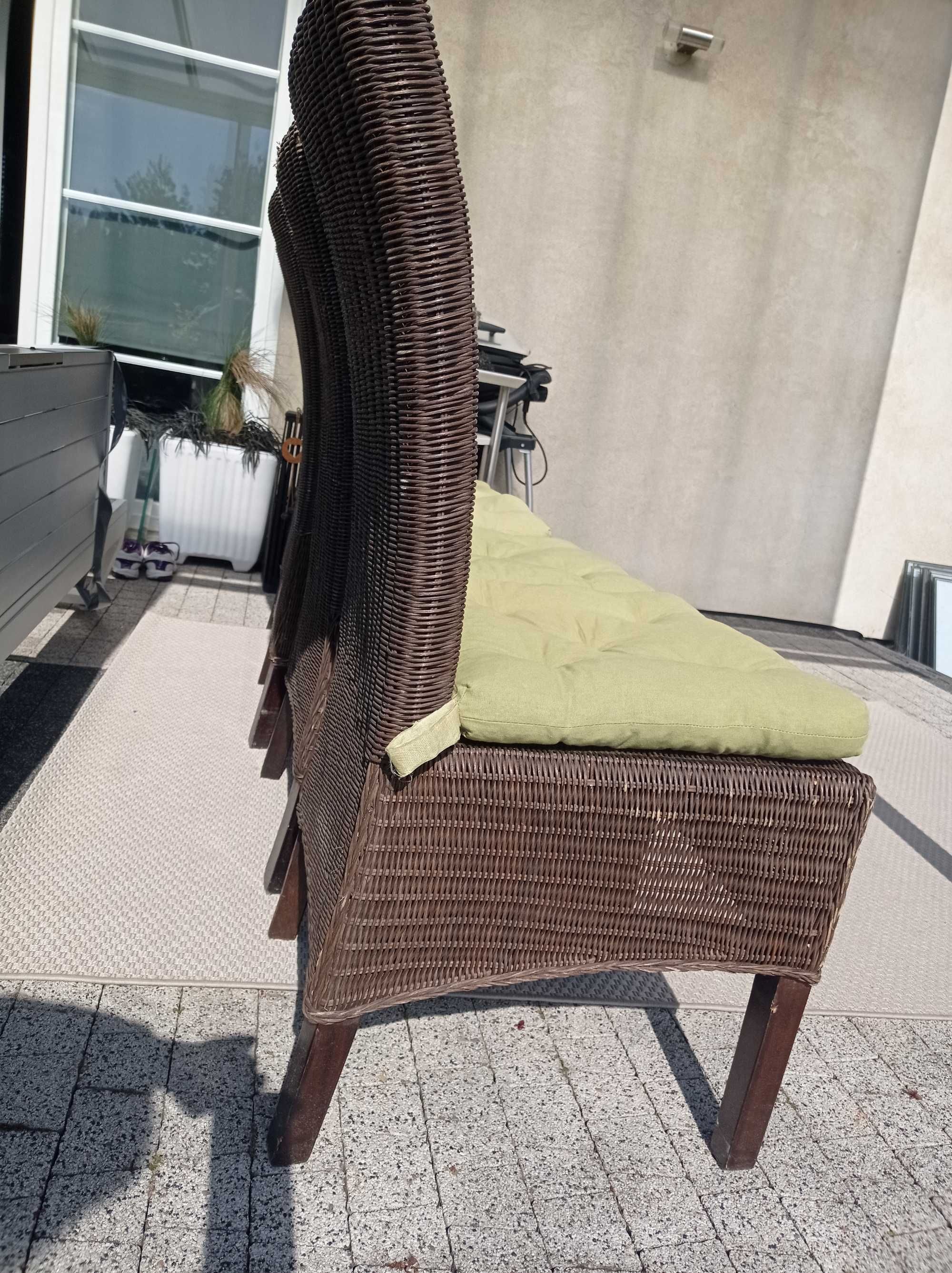 Krzesło ratanowe z poduszka