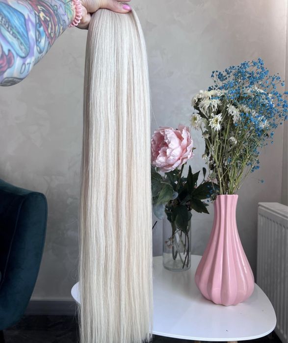 волосся для нарощування Блонд люкс гарний гладкий