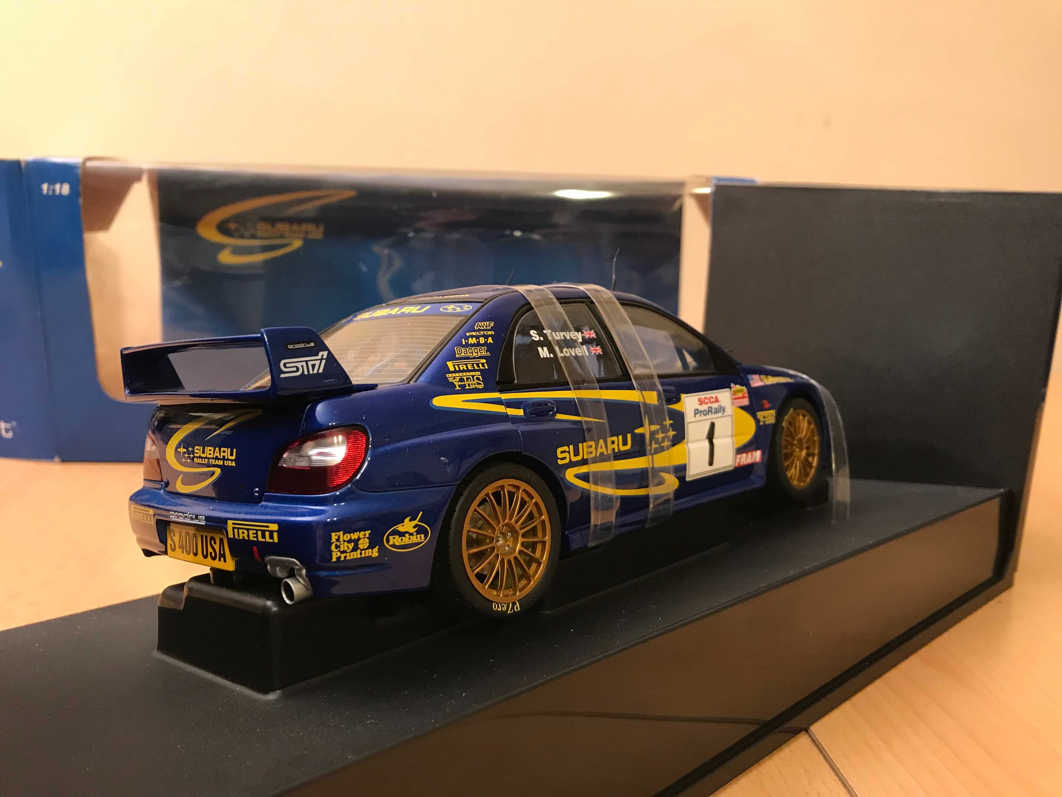 1/18 Autoart Subaru Impreza WRC Nr 1 Turvey/Lovell 2001 Rajd USA