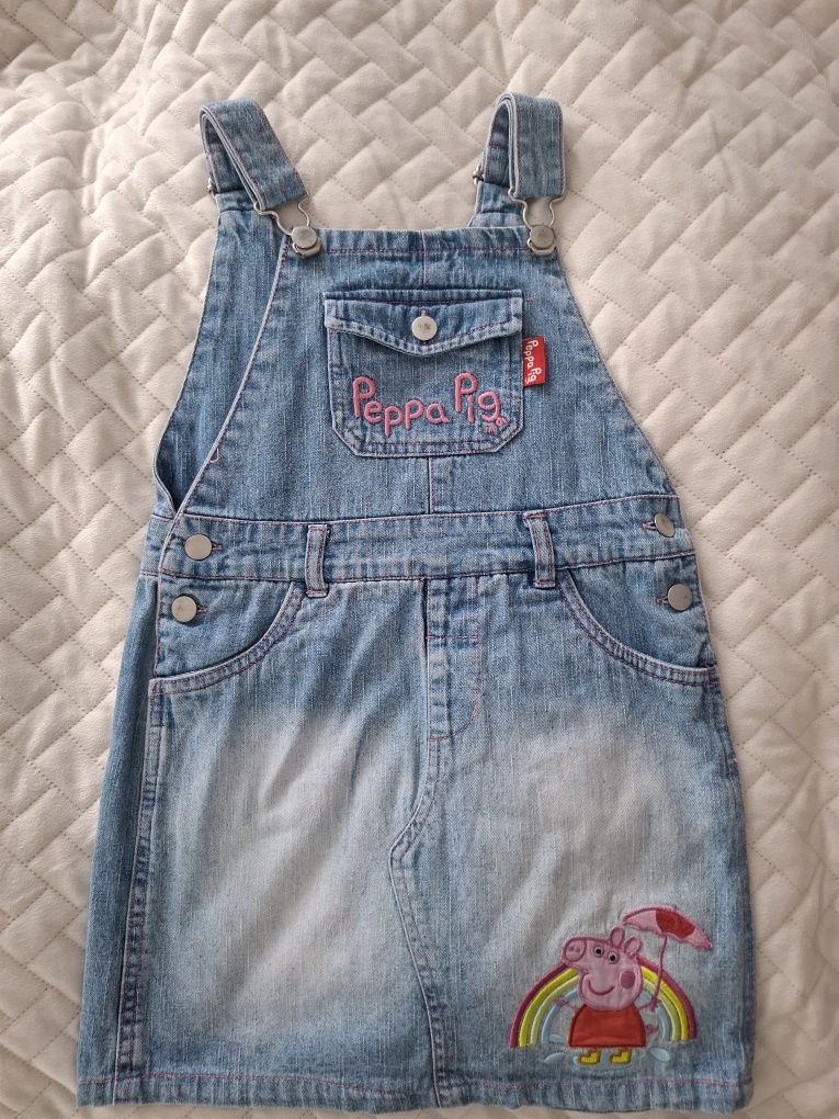 Dżinsowa jeansowa sukienka Peppa pig świnka Peppa 116