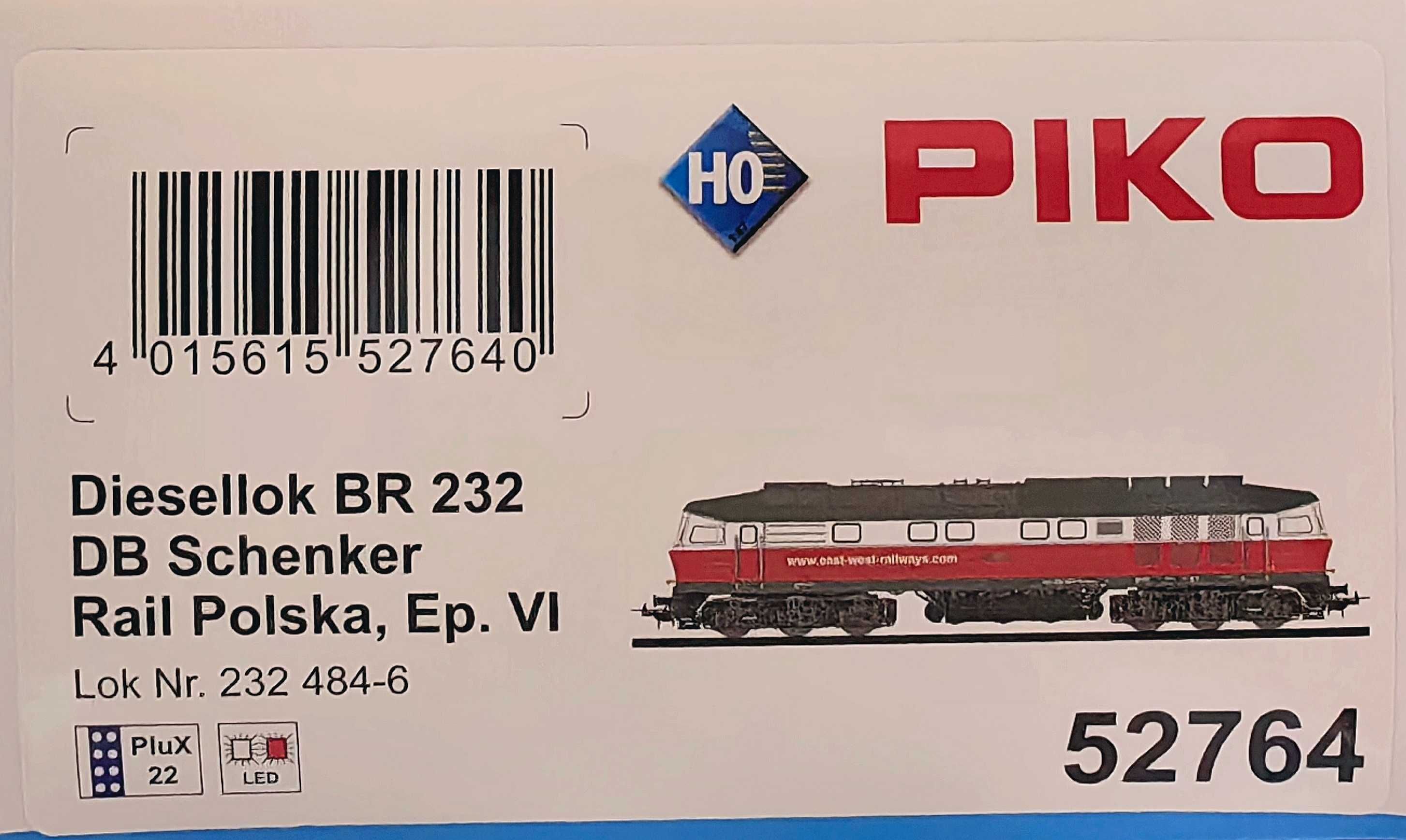 Lokomotywa spalinowa BR 232 H0 DB Schenker, Piko 52764