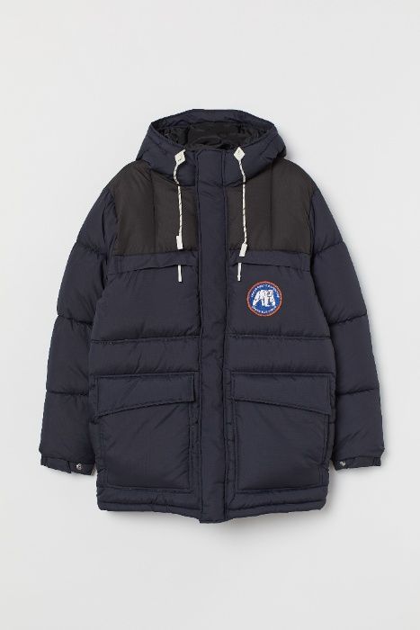 Чоловіча зимова куртка H&M, синя, розмір L/XL