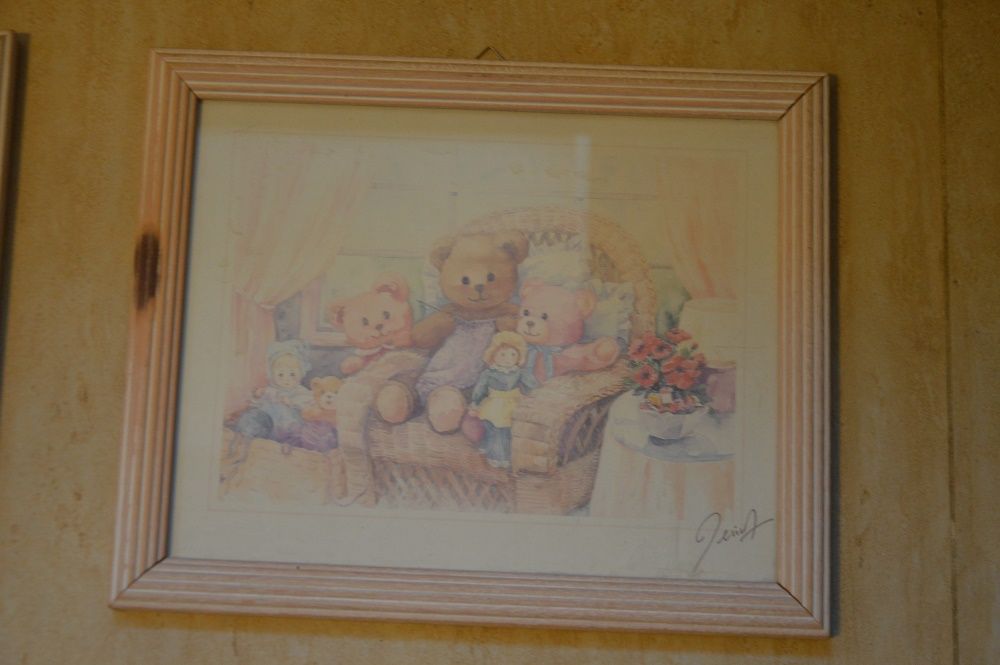 Obrazki do dziecięcego pokoju. Kolekcja Misiowa. 4 sztuki- komplet