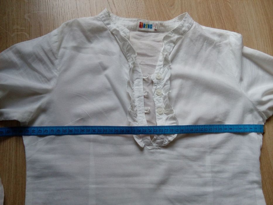 Bluzka koszulowa biała CoolClub rozm 158 cm