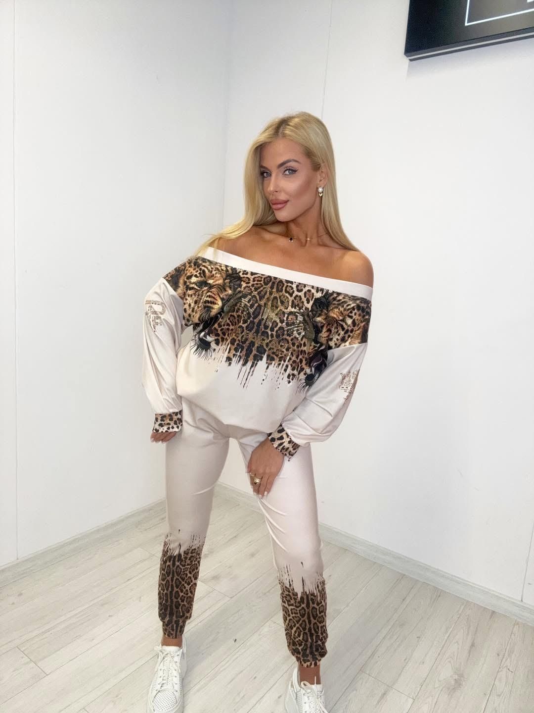Piękny komplet dres pantera trzy modele paparazzi fashion