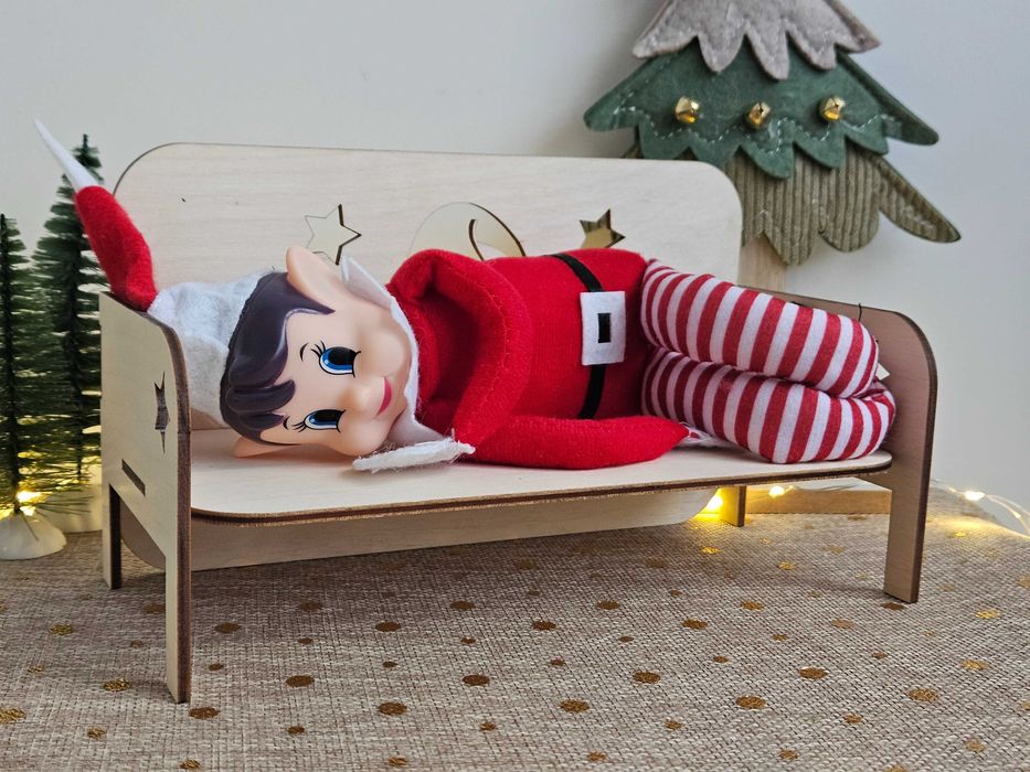Łóżko sofa dla Elfa Psotnika zabawa adwentowa Święta Elf on the shelf