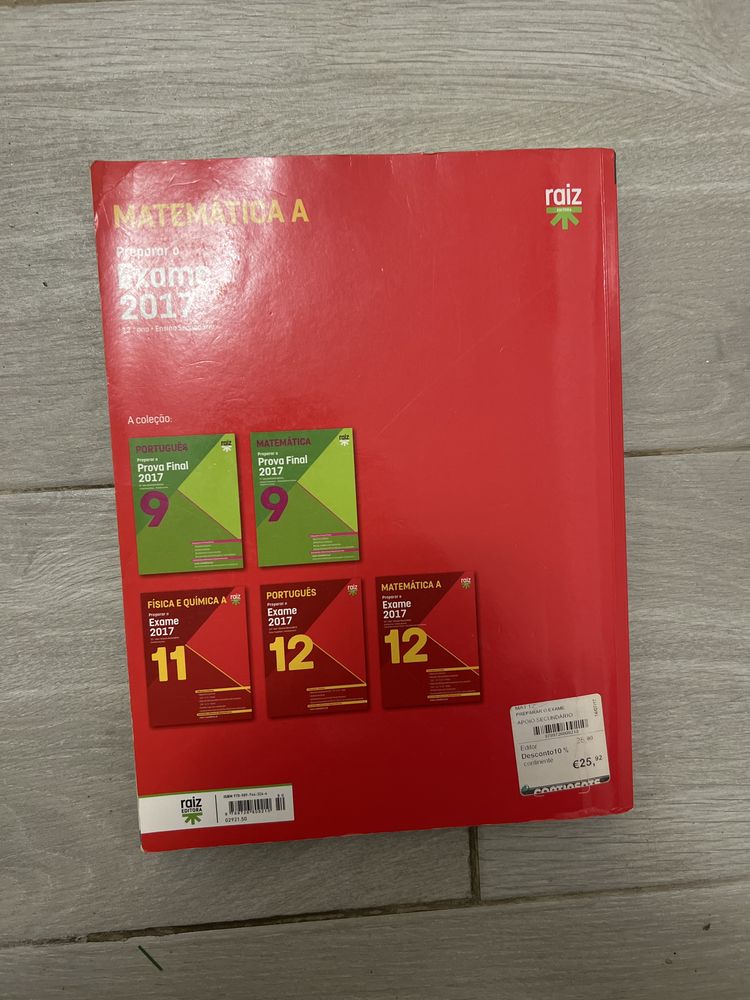 Livro preparar o exame matematica A raiz editora