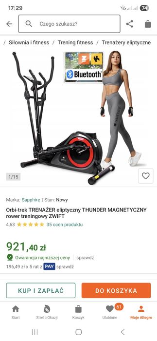 Orbitrek praktycznie nowy