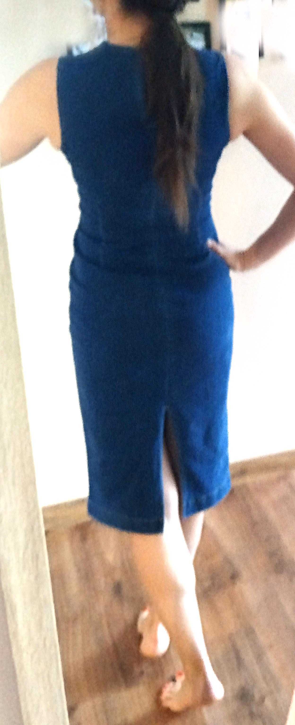 Sukienka damska jeansowa denim bawełna M na ramiączkach midi lato