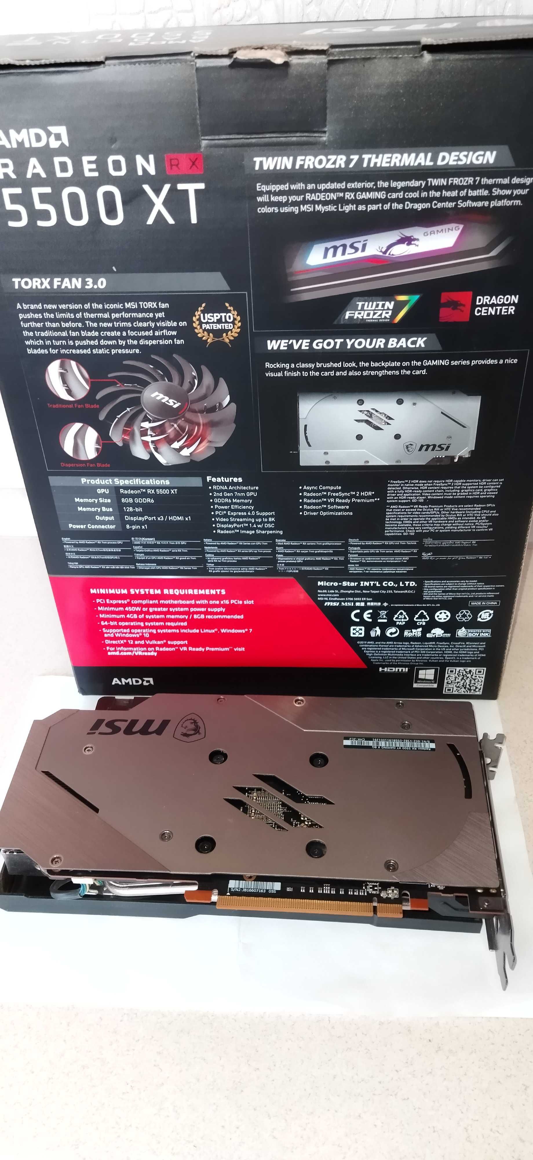 Видеокарты Radeon RX470 - 4Gb,  RX5600 - 6 Gb,  RX5500XT-8Gb