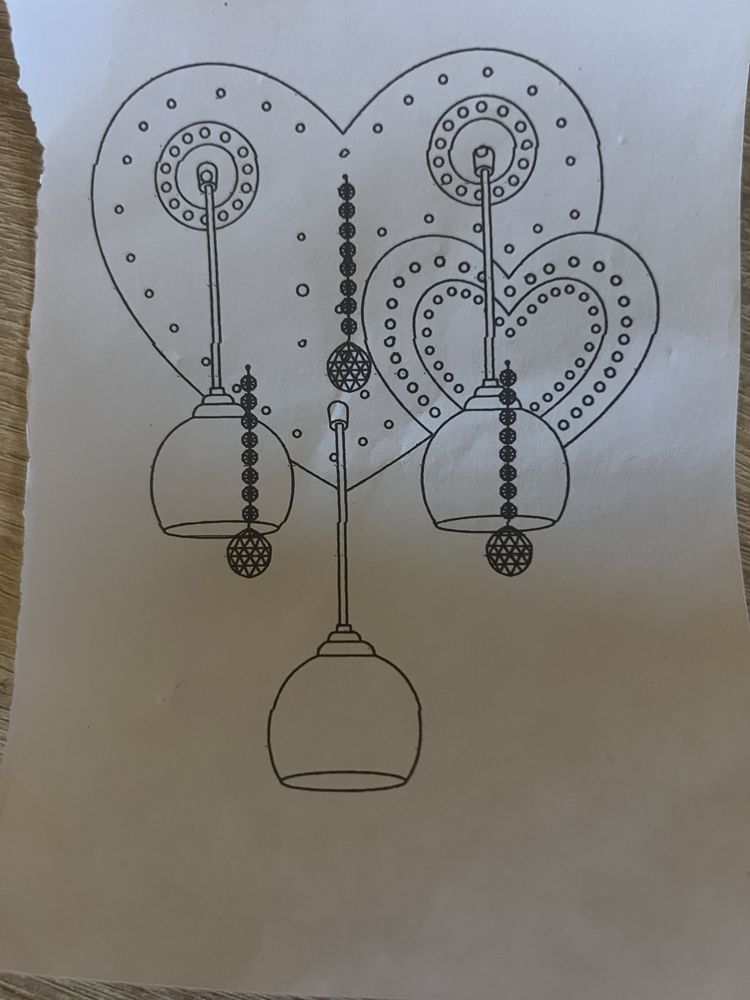 Lampa wiszaca rozowa serce