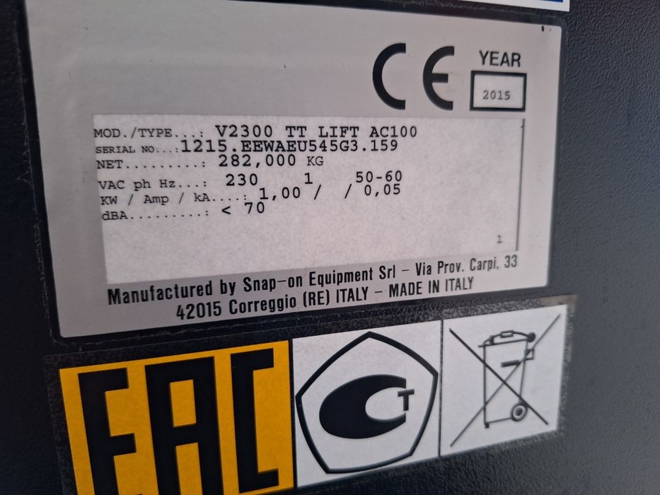 John Bean 3D V2300 lift AC100