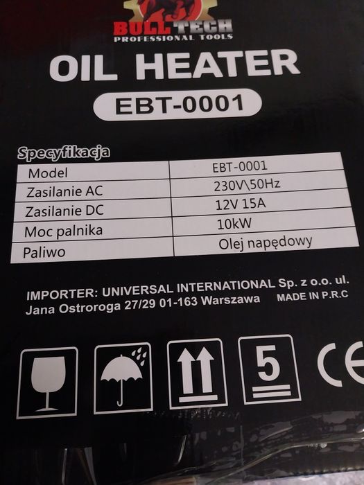 Nagrzewnica spalinowa olejowa 10kw 12/230 webasto