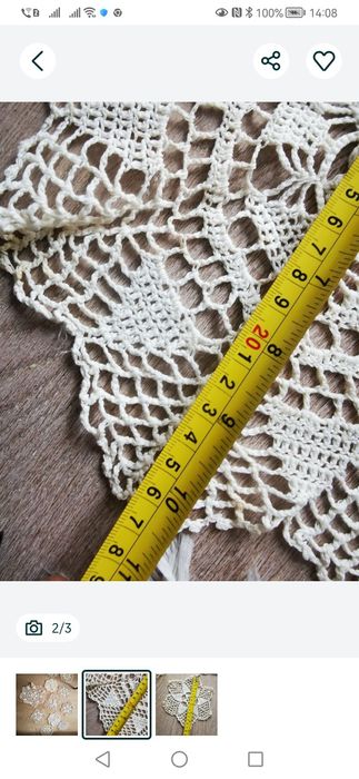 Zestaw 11 sztuk retro serwetki na szydełku