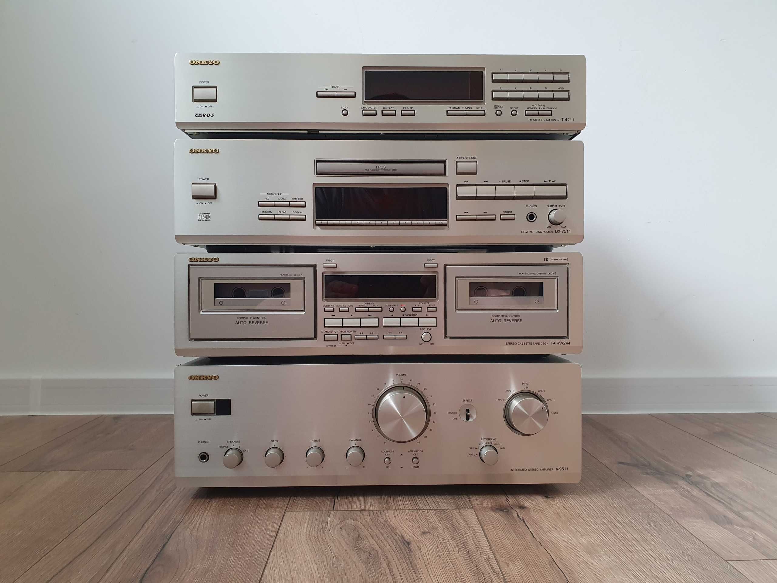 Zestaw Wieża ONKYO A-9511 ONKYO TA-RW244 ONKYO DX-7511 ONKYO T-4211