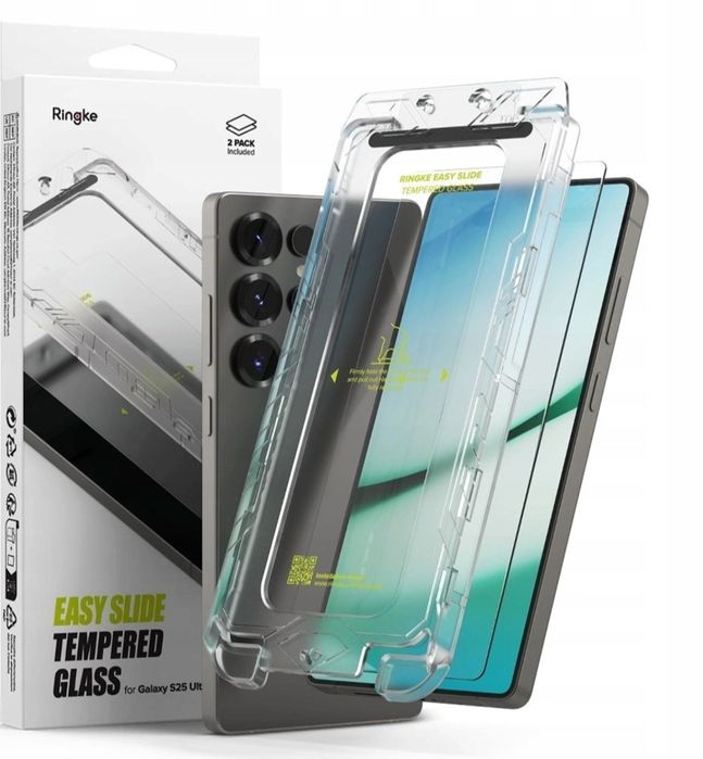 Szklo hartowane Ringke easy slide do Samsung S25 Ultra