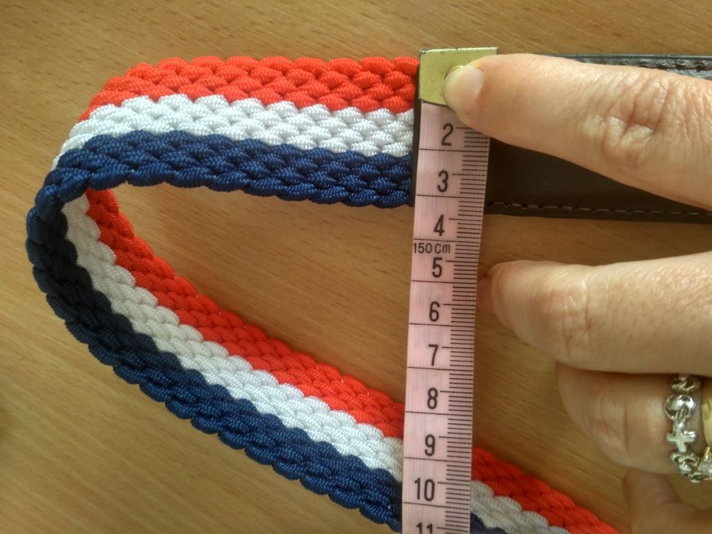 Nowy pasek męski 90 pleciony z klamrą Dzień Ojca/prezent