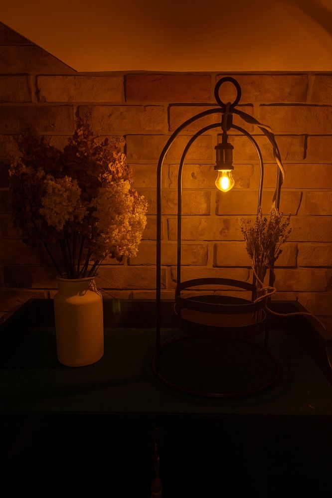 Lampion rustykalny metalowy z efektem rdzy