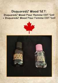 Dsquared2 Wood Pour Homme EDT 5ml + Dsquared2 Wood Pour Femme EDT 5ml