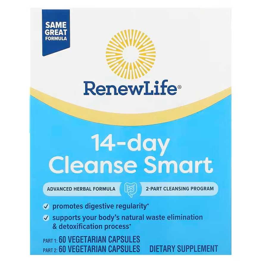 Renew Life, 14-Day Cleanse Smart, 2 butelki, 60 kapsułek