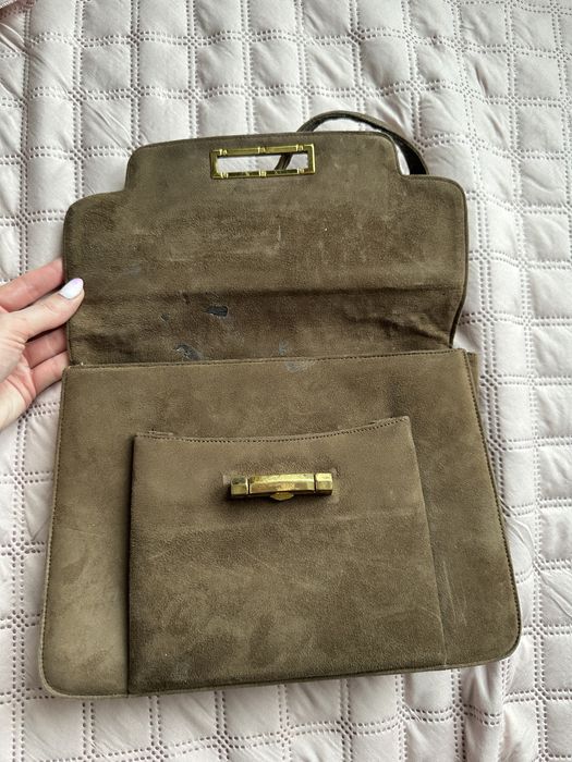 Torebka zamszowa khaki