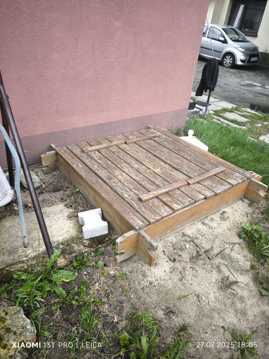 Piaskownica drewniana zamykana